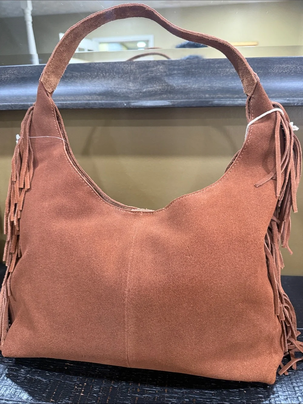 Haute Hippie Rust Suede Fringe Hobo